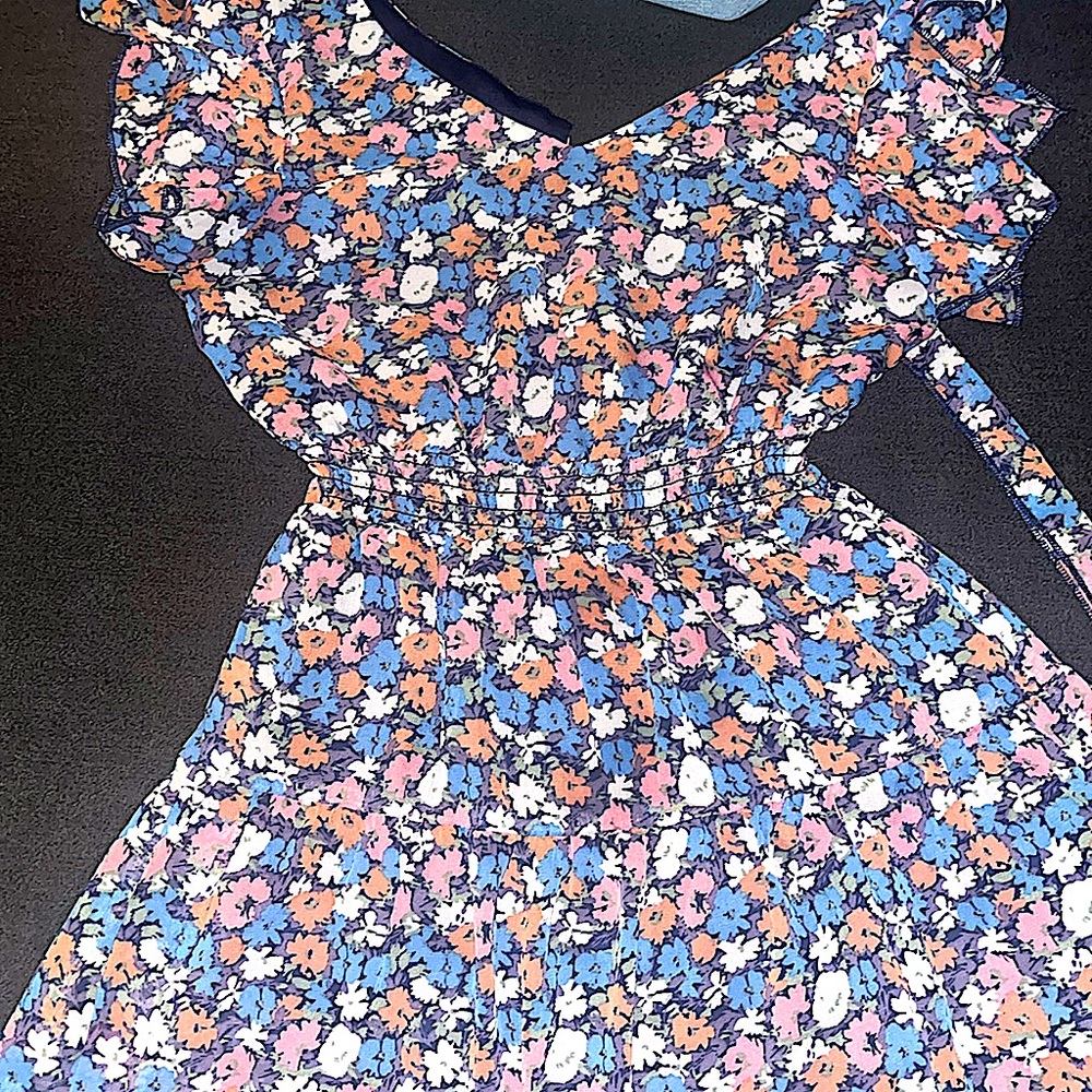 Dark blue flower dress